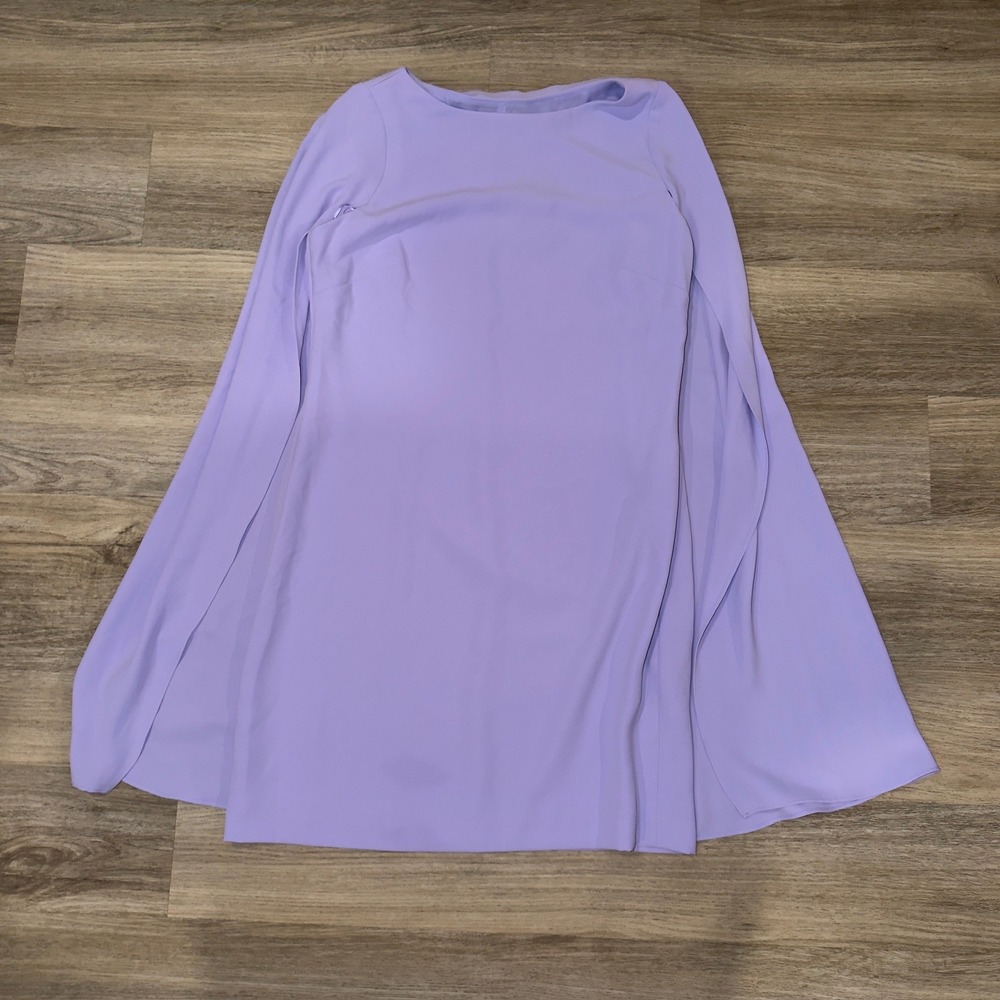 Lauren Ralph Lauren Wild Lavender Cape Sleeve Dress Purple Size 8 NWT